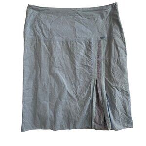 Ted Baker Skirt Womens 5‎ (US 12) Blue Lined Cotton Minimalist Vacation Beach